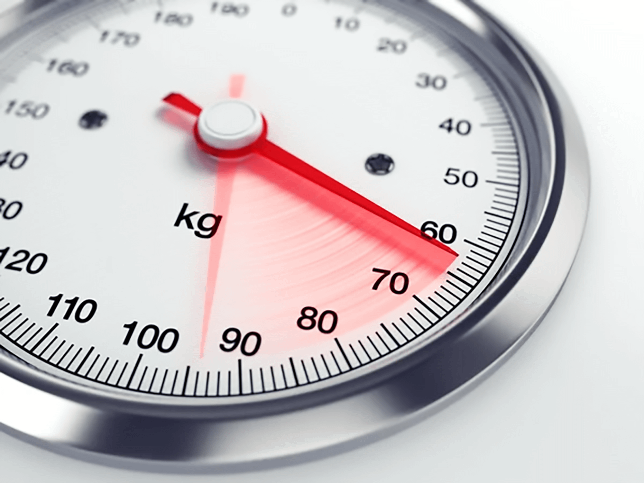 Bilancia analogica con lancetta evidenziata, simbolo della memoria del peso corporeo nel blog Pommenor.