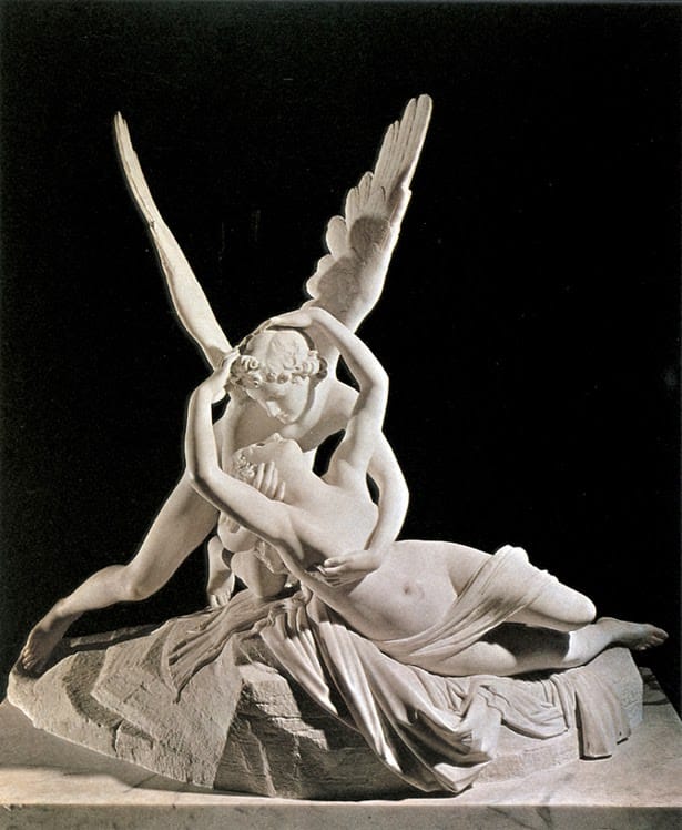 Rappresentazione artistica del desiderio proibito ispirata alla storia di Amore e Psiche