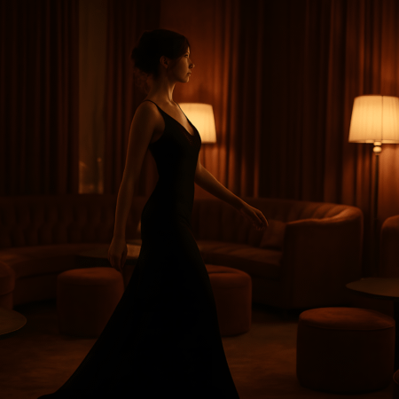 Donna escort di lusso in hotel cinque stelle — atmosfera di seduzione ed eleganza