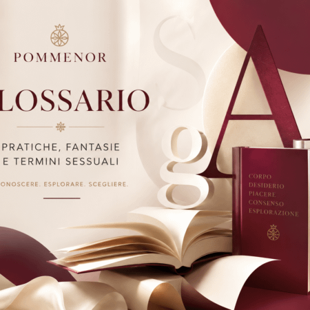 Glossario sessuale con lettere e volumi avorio e bordeaux | Pommenor